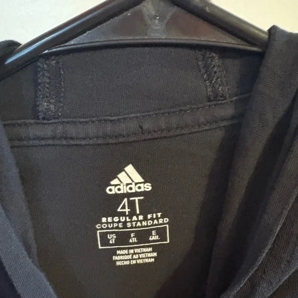 Adidas Kids Black Long Sleeve with Multicolor Logo - Picture 3 of 3